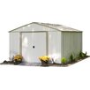 arrow woodhaven 10 ft. w x 9 ft. d steel storage shed