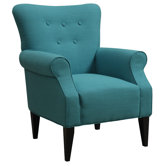 lydia neon button back arm chair