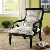 Script Fabric Accent Chairs