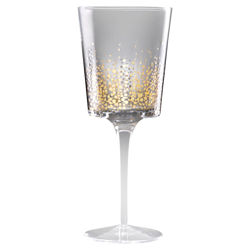 Gold Luster White Wine Glass