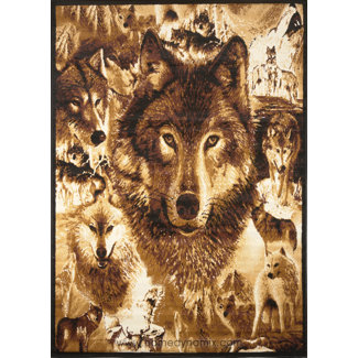 Wolf Area Rugs Everything Log Homes Home Dynamix Wolf Family Rug