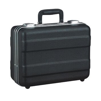 Heavy Duty Polyethylene Case with Parallel Rib Pattern in Black 10.5