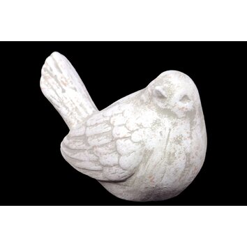 Ceramic Bird Leaf Finish Silver