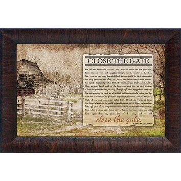 Close the Gate Framed Memorabilia