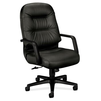 HON Pillow Soft High Back Leather Executive Chair with Arms