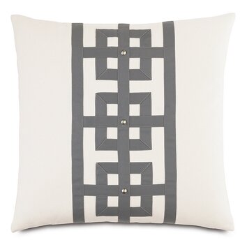 Modern Asian Tranquil Row Down Throw Pillow