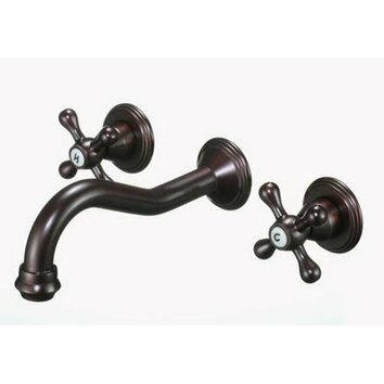 Kokols Double Handle Wall Mount Bathroom Sink Faucet