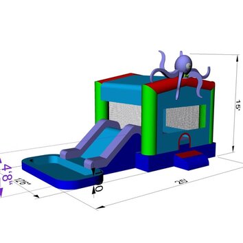 jumporange octopus bounce house