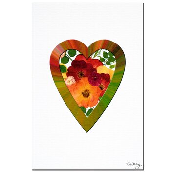 Rainbot & Roses by Kathie McCurdy Painting Print on Wrapped Canvas