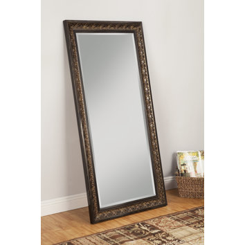 mirror length furniture sandberg mirrors ash andorra bedroom leaner cognac gold leaning finish antique brown