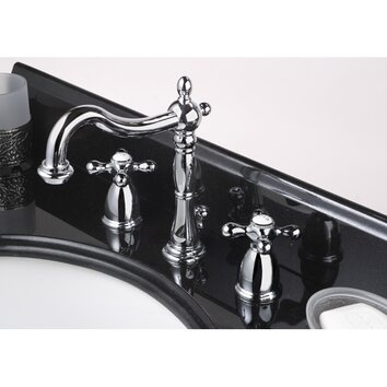 Kingston Brass Heritage Double Handle Widespread Bathroom Faucet with