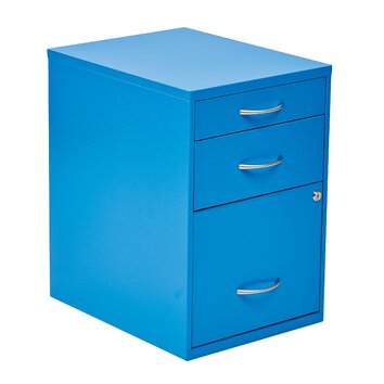 OSP Designs 3 Drawer Metal File Cabinet