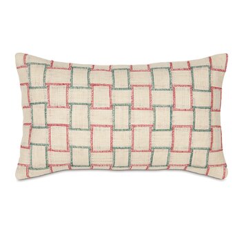 Joyeaux Noel Holiday Woven Lumbar Pillow