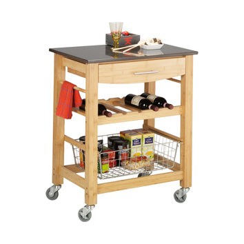 Zeller Küchenrollwagen in Natur mit Granit-Top & Reviews von Zeller