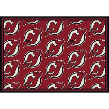 NHL Team Repeat New Jersey Devils Novelty Rug