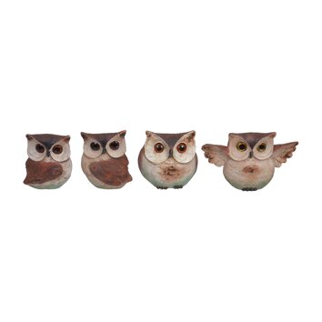 Fantastic Craft 4 Piece Baby Owl Figurine Set