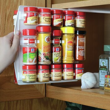clip spice racks make sure nothing falls out of your kitchen cabinet