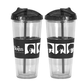 Beatles Portraits No Spill Straw Tumbler