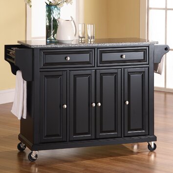 Easy home kitchen island with granite top
