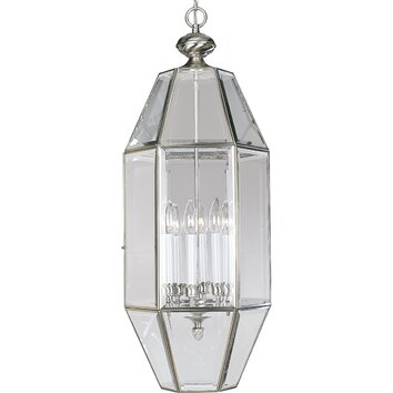 Progress Lighting Beveled Glass 6 Light Foyer Pendant ...