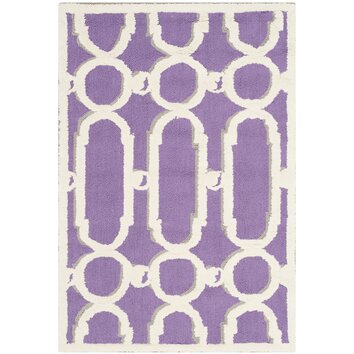 Newport Purple/White Geometric Area Rug