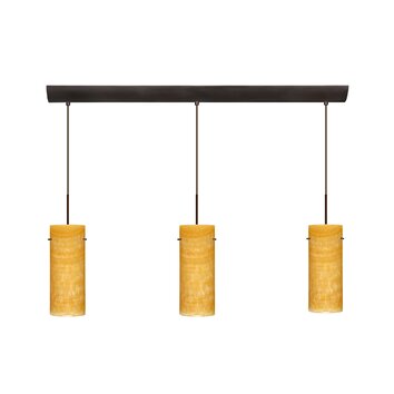 Stilo 10 3 Light Cord Hung Mini Pendant with Bar Canopy