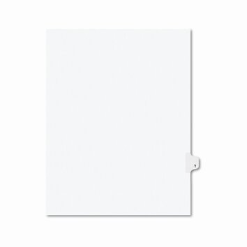 Legal Side Tab Dividers, One Tab, Title T, Letter, 25/Pack