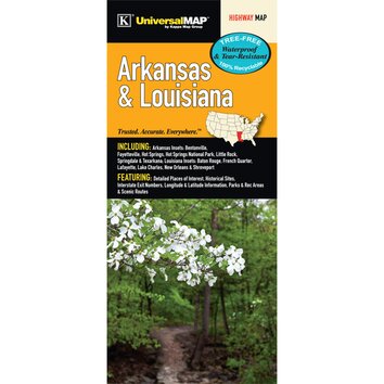 Arkansas/Louisiana Waterproof Map