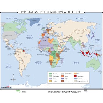 World History Wall Maps   Imperialism in Modern World