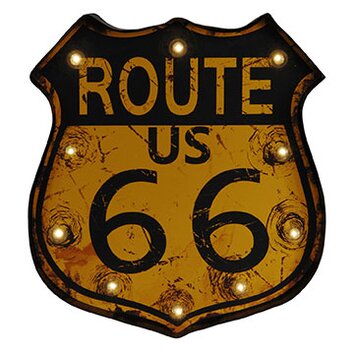 Route 66 Textual Art