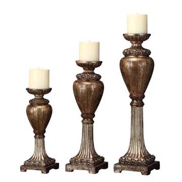 Crestview Arabella Resin Candlesticks