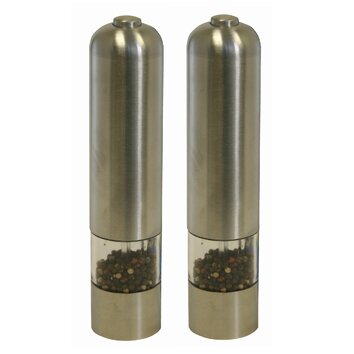 itouchless Automatic Pepper and Salt Grinder in Brushed Stainless