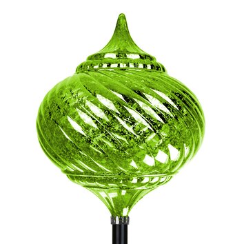 Exhart Solar Medium Onion Finial Garden Stake