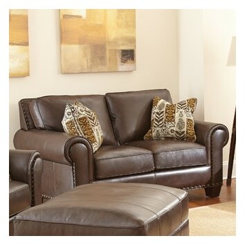 escher loveseat steve leather furniture silver