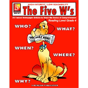 The 5 Ws 4th Grade Reading Level Book