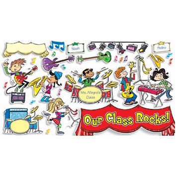 School Rocks Grade Pk 6 Bulletin Board Cut Out