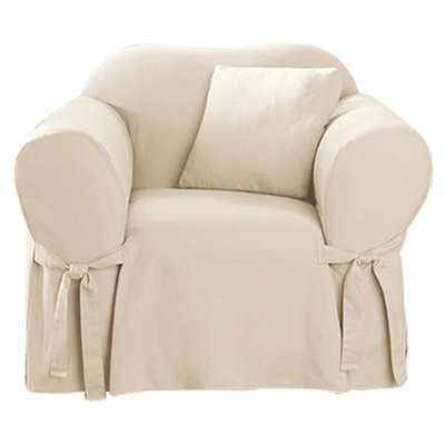 Sure Fit Cotton Duck Armchair Slipcover & Reviews | Wayfair