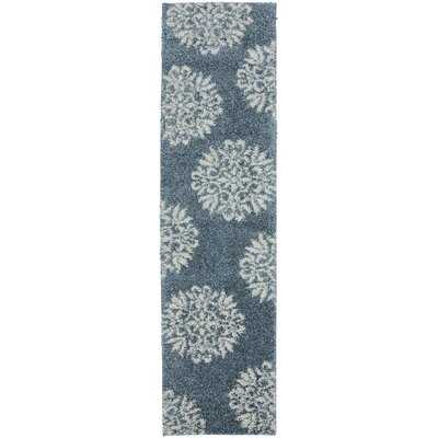 Huxley Slate Blue Exploded Medallions Woven Area Rug by Mohawk Home