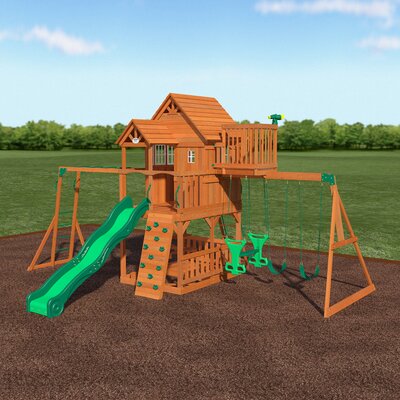 Backyard Discovery Skyfort II All Cedar Swing Set & Reviews | Wayfair