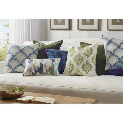 Pillow Perfect Shelamar Teal Cotton Throw Pillow & Reviews Wayfair