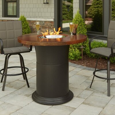 The Outdoor GreatRoom Company Colonial Fiberglass Gas Pub Fire Pit Table