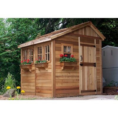 Outdoor Living Today Sunshed 8 Ft. W x 12 Ft. D Wood Garden Shed 