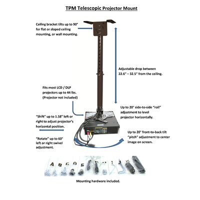 telescoping projector mount