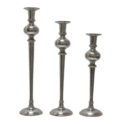 Selectives Parnell 3 Piece Metal Candlestick Set