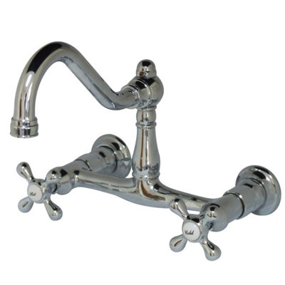 ... Double Handle Wall Mounted Vessel Sink Faucet & Reviews Wayfair