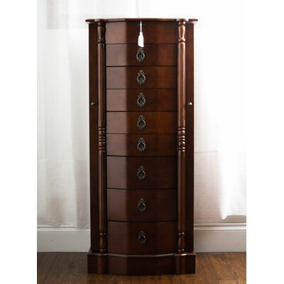 9 Standing Jewelry Cabinet with Mirror (60643) vidaXL