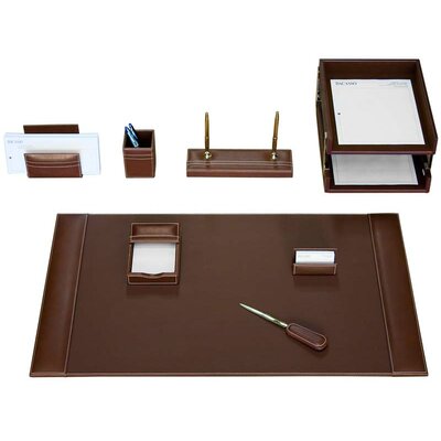 Dacasso Leather 10-Piece Desk Set & Reviews | Wayfair