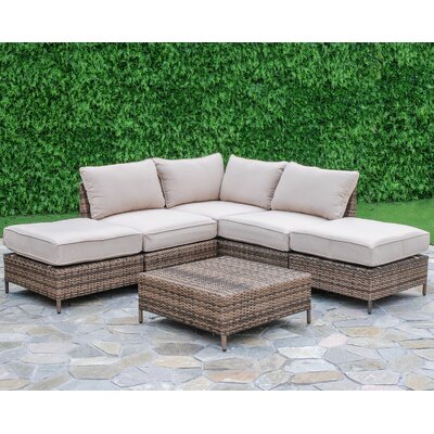North Shore 6 Piece Arrow Deep Seating Group with Cushion