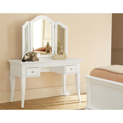 NE Kids Walnut Street Vanity Set with Mirror 8545 9545