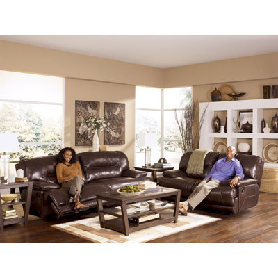 Signature Design by Ashley GNT2247 Venice Leather Reclining Loveseat